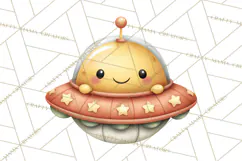 Cosmic Companions Clipart PNG, Cute Alien Creatures Product Image 5