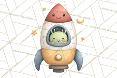 Cosmic Companions Clipart PNG, Cute Alien Creatures Product Image 4