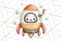 Cosmic Companions Clipart PNG, Cute Alien Creatures Product Image 5