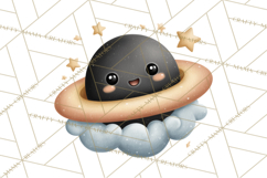 Cosmic Companions Clipart PNG, Cute Alien Creatures Product Image 4