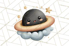 Cosmic Companions Clipart PNG, Cute Alien Creatures Product Image 4