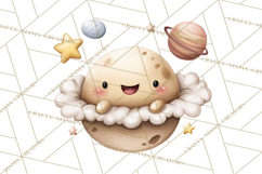 Cosmic Companions Clipart PNG, Cute Alien Creatures Product Image 3
