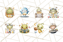 Cosmic Companions Clipart PNG, Cute Alien Creatures Product Image 5