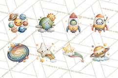 Cosmic Companions Clipart PNG, Cute Alien Creatures Product Image 8