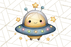 Cosmic Companions Clipart PNG, Cute Alien Creatures Product Image 4