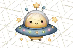 Cosmic Companions Clipart PNG, Cute Alien Creatures Product Image 4