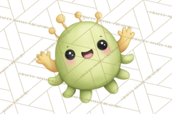 Cosmic Companions Clipart PNG, Cute Alien Creatures Product Image 5