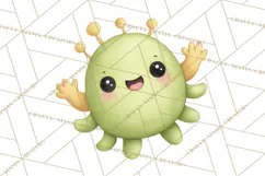 Cosmic Companions Clipart PNG, Cute Alien Creatures Product Image 5