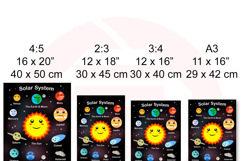 Printable Cute Solar System planets poster wall art decor Product Image 5