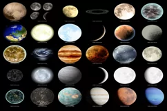 200 PLANETS MOON EARTH TRANSPARENT PNG PHOTOSHOP OVERLAYS Product Image 2