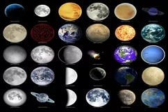 200 PLANETS MOON EARTH TRANSPARENT PNG PHOTOSHOP OVERLAYS Product Image 4