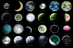 200 PLANETS MOON EARTH TRANSPARENT PNG PHOTOSHOP OVERLAYS Product Image 3