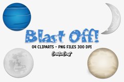 Astronaut Clip Art, planets graphics, outer space cliparts Product Image 1
