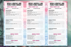 Set of planner sheets daily chores, health and budget. Product Image 11