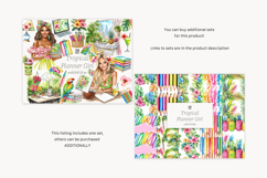 GlamArtZhanna, planner girl clipart, Planner clipart, Summer planner png, Tropical planner png, Tropical clip art, Summer clipart, Crafting clipart, Planner png, Planner woman png, Beach clipart, colorful summer png, Craft clipart, planner lover png