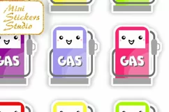 Kawaii Fill cars with Gas Reminder Gas station Stickers Product Image 2
