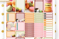 Weekly MAMBI planner stickers Macaroons cake Food pattern Product Image 3