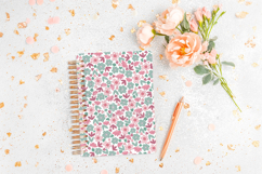 Ditsy Floral Seamless Pattern Hand-Drawn in Pinks &amp; Greens Product Image 5