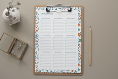 Floral Grocery List Template | Grocery List | Planner Product Image 4