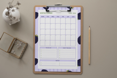 Blackberry Monthly Planner Template for June 2026 Product Image 4