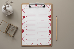 Heart Daily Planner Template | Daily Planner Product Image 2