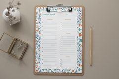 Disty Floral Daily Planner Template | Daily Planner Product Image 2