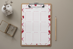 Heart Grocery List Template | Grocery List | Planner Product Image 4