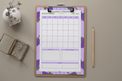 Grapes Monthly Planner Template for June 2026 Product Image 4