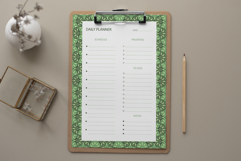 Daily Planner Template With Ogee Pattern | Daily Planner Product Image 2