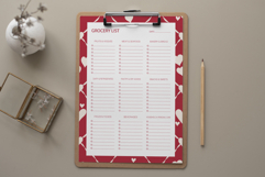 Heart Grocery List Template | Grocery List | Planner Product Image 4