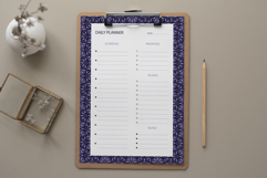 Daily Planner Template With Ogee Pattern | Daily Planner Product Image 2
