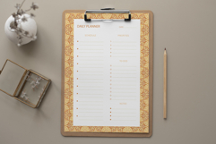 Ogee Pattern Daily Planner Template | Daily Planner Product Image 2