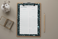 Disty Floral Daily Planner Template | Daily Planner Product Image 2