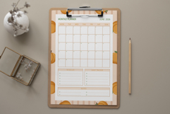 Peach Monthly Planner Template for June 2026 Product Image 4