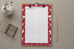 Heart Daily Planner Template | Daily Planner Product Image 2