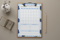 Blueberry Monthly Planner Template for June 2026 Product Image 4