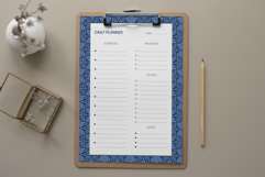Daily Planner Template With Ogee Pattern | Daily Planner Product Image 2