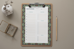Ogee Pattern Daily Planner Template | Daily Planner Product Image 2