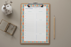 Daily Planner Template With Moroccon Pattern | Daily Planner Product Image 2