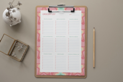 Pastel Stars Grocery List Template | Grocery List | Planner Product Image 4