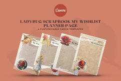 Ladybug Scrapbook My Wishlist Planner Page Canva Template Product Image 1