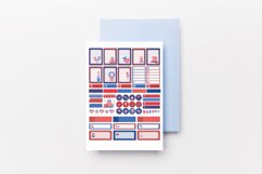 Fourth of July Planner Sticker Canva Template Product Image 4