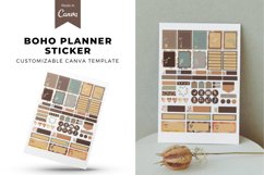 Boho Planner Sticker Canva Template Product Image 1