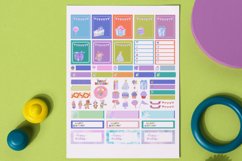 Colorful Birthday Party Sticker Planner Canva Template Product Image 3