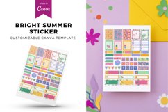 Bright Summer Planner Sticker Canva Template Product Image 1