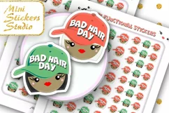 Kawaii Planner Stickers Bad Hair Day Girl Quotes Reminders Product Image 1