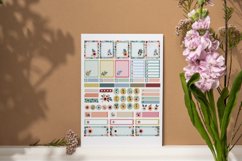Spring Flowers Planner Stickers Canva Template Product Image 4