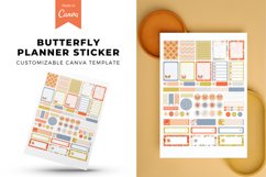 Butterfly Planner Sticker Canva Template Product Image 1