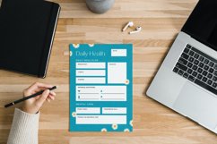 Floral Daily Health Tracker Planner Canva Template Product Image 2