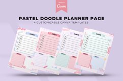 Pastel Doodle Planner Page Canva Template Product Image 1